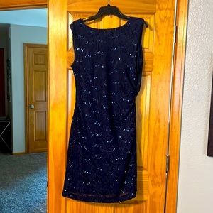 Gorgeous Tahari blue formal sequence dress